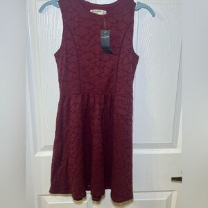 NWT Abercrombie Kids Burgundy Lace Dress